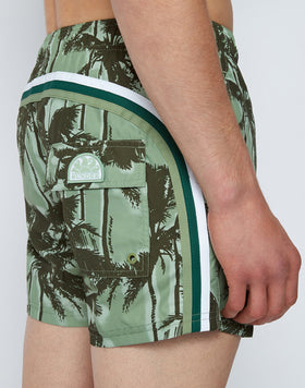 FLORAL PRINT SWIM SHORTS REPREVE®