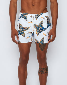 LEAF PRINT SWIM SHORTS REPREVE®