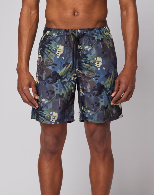 SPOTTY JUNGLE PRINT LONG ELASTICATED WAIST BOARDHSORT