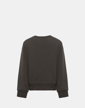 CREW NECK COTTON SWEATSHIRT WITH LOGO