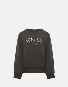 CREW NECK COTTON SWEATSHIRT WITH LOGO