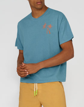 T-SHIRT CON RICAMO PALME - GOLDENWAVE SPECIAL EDITION