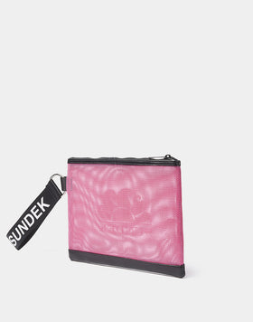 MINI CLUTCH IN MESH WITH LOGO