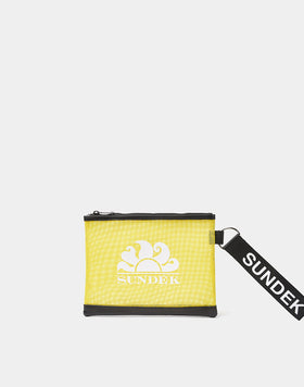 MINI CLUTCH IN MESH WITH LOGO
