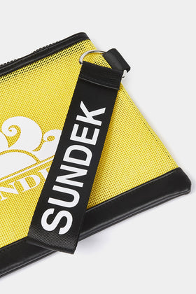 MINI CLUTCH IN MESH WITH LOGO