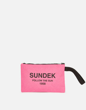 CLUTCH IN STONE WASHED CANVAS COTTON