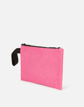 CLUTCH IN STONE WASHED CANVAS COTTON