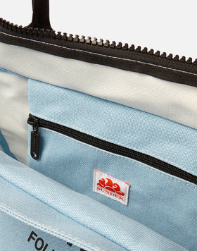 STONE-WASHED COTTON CANVAS SHOPPING BAG