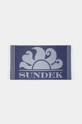 JACQUARD FOUTA BEACH TOWEL WITH LOGO