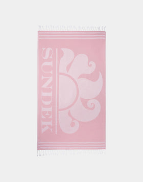 SERVIETTE DE PLAGE FOUTA JACQUARD AVEC LOGO