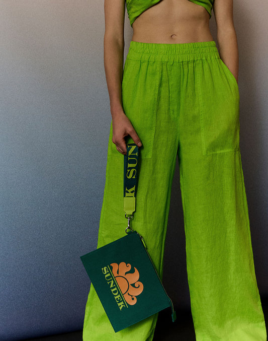 POCHETTE CLUTCH EN TOILE