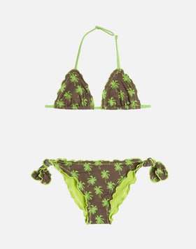 BIKINI BAMBINA CON STAMPA MULTIPALM