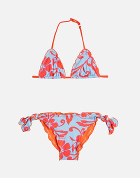 BIKINI BAMBINA CON STAMPA HIBISCUS SK23