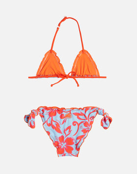 BIKINI BAMBINA CON STAMPA HIBISCUS SK23