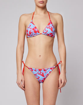 SK23 HIBISCUS PRINT BRIEFS WITH ADJUSTABLE LACES