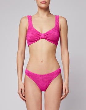 TOP BRALETTE EN TISSU GAUFRÉ