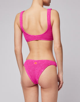 TOP BRALETTE EN TISSU GAUFRÉ