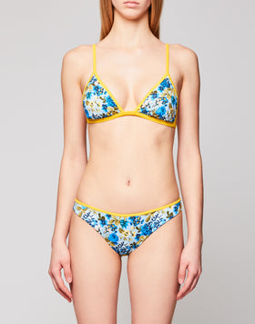 BRALETTE TOP WITH CONTRASTING PIPING