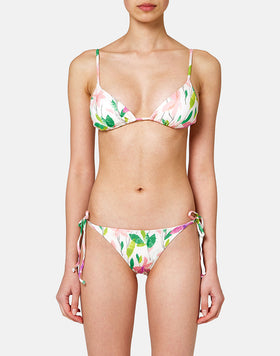 CALADESI - SENSE FLOWER PRINT TRIANGLE TOP.