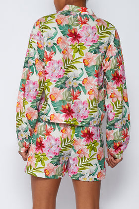 BLOUSE WITH MANDARIN NECK