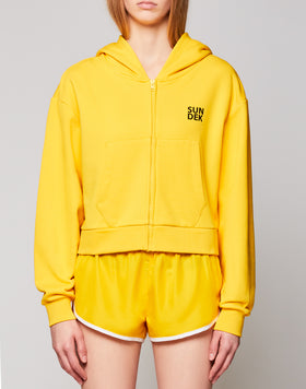 SWEAT-SHIRT À CAPUCHE À FERMETURE ÉCLAIR COMPLÈTE AVEC IMPRESSION DU LOGO