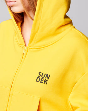 SWEAT-SHIRT À CAPUCHE À FERMETURE ÉCLAIR COMPLÈTE AVEC IMPRESSION DU LOGO