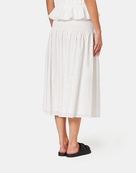 JUPE EN MOUSSELINE DE COTON