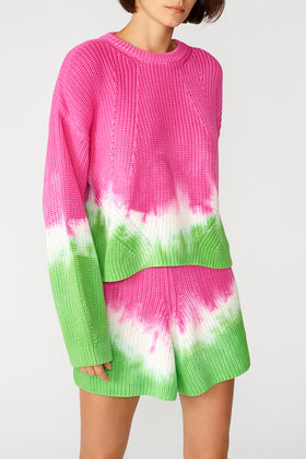 KNITWEAR SHORTS, TIE-DYE.